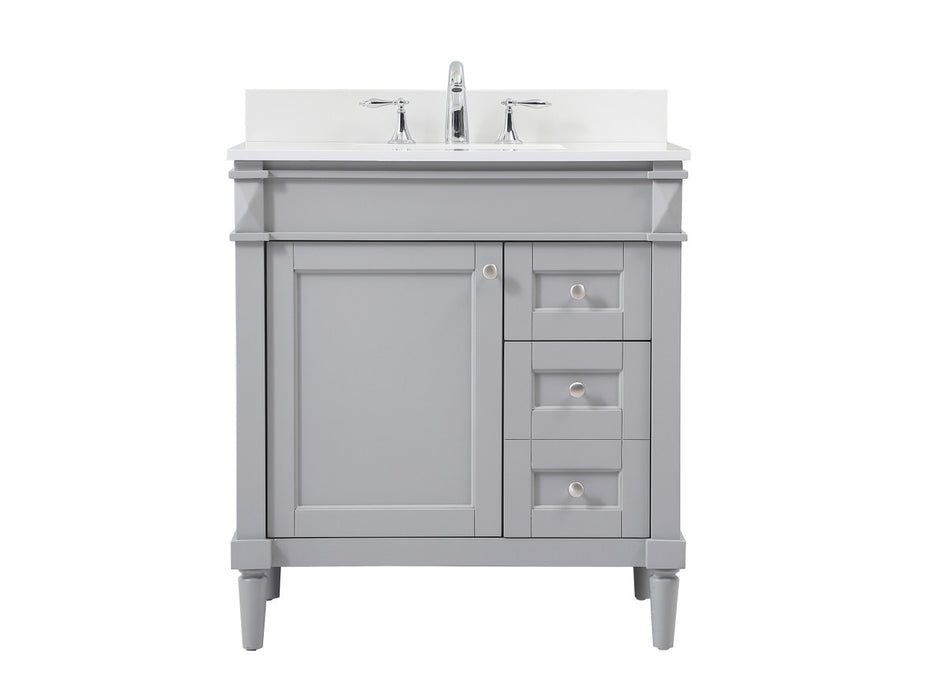 Elegant Lighting VF31832GR-BS Single Bathroom Vanity, Grey
