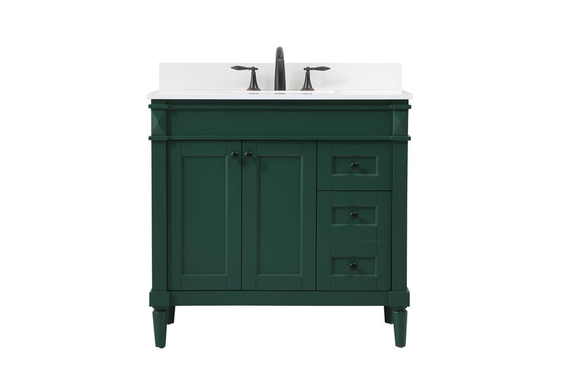 Elegant Lighting VF31836GN-BS Single Bathroom Vanity, Green