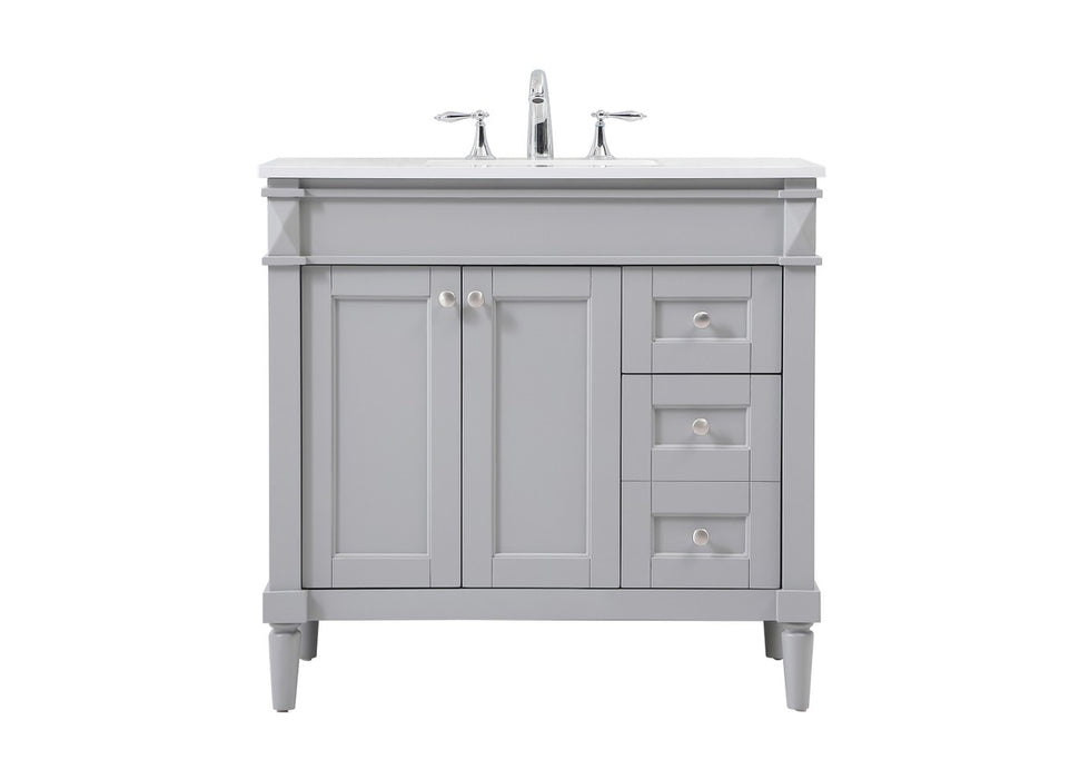 Elegant Lighting VF31836GR Single Bathroom Vanity, Grey