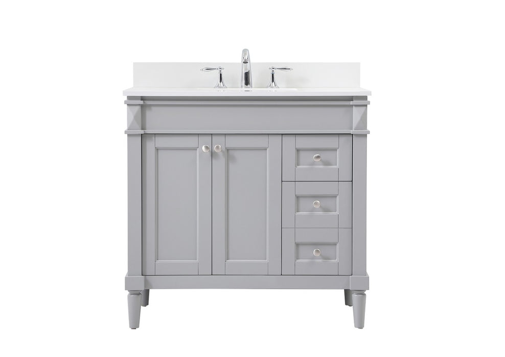 Elegant Lighting VF31836GR-BS Single Bathroom Vanity, Grey