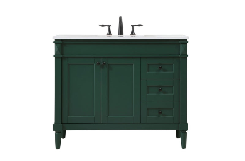 Elegant Lighting VF31842GN Single Bathroom Vanity, Green