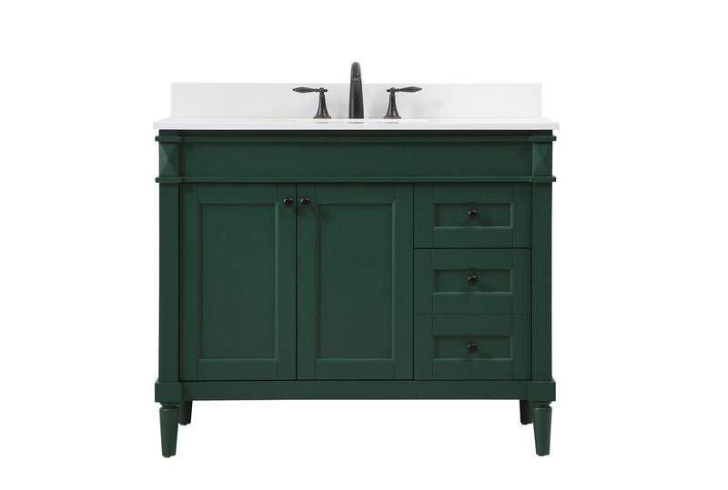 Elegant Lighting VF31842GN-BS Single Bathroom Vanity, Green