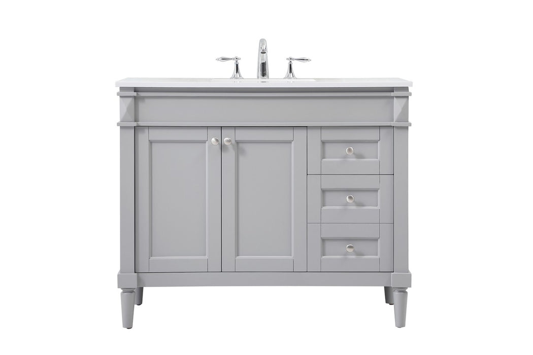 Elegant Lighting VF31842GR Single Bathroom Vanity, Grey