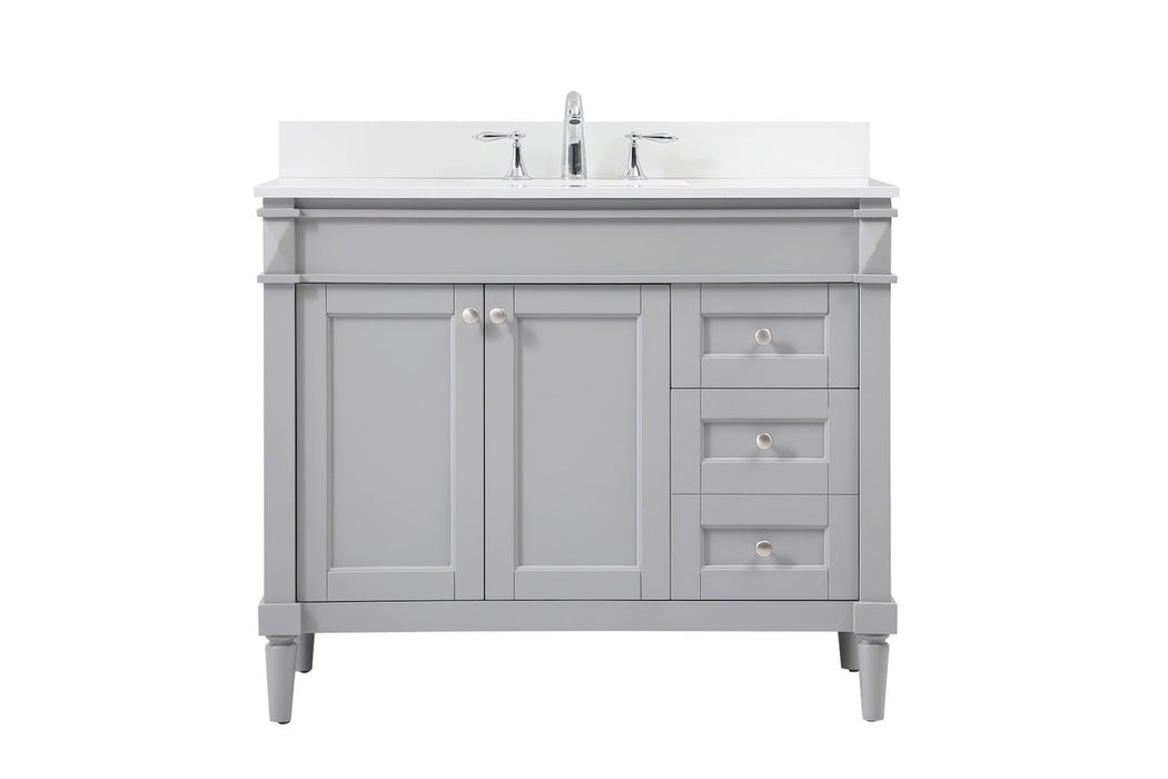 Elegant Lighting VF31842GR-BS Single Bathroom Vanity, Grey