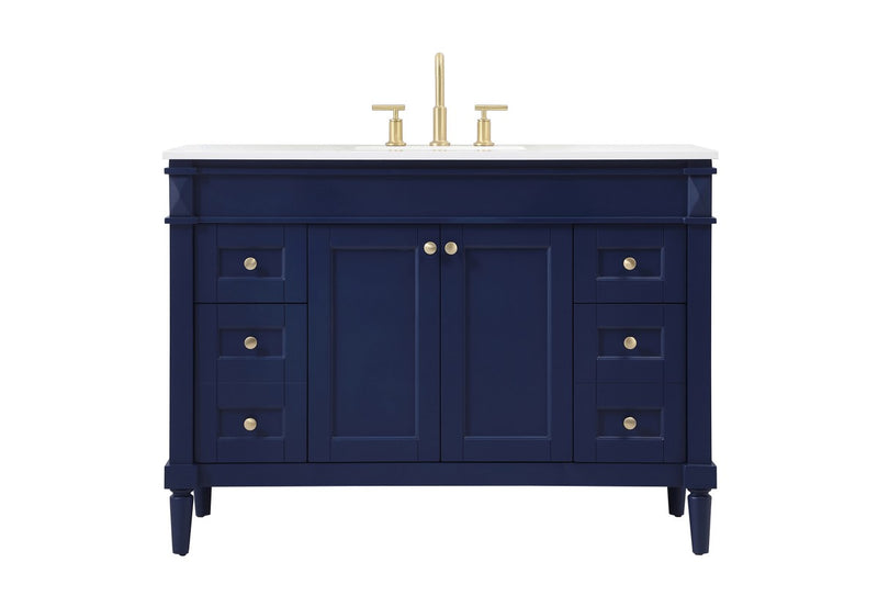 Elegant Lighting VF31848BL Single Bathroom Vanity, Blue