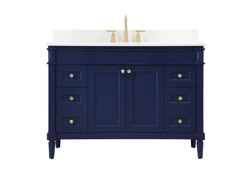 Elegant Lighting VF31848BL-BS Single Bathroom Vanity, Blue