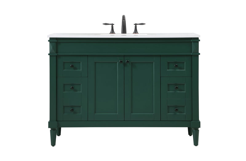Elegant Lighting VF31848GN Single Bathroom Vanity, Green