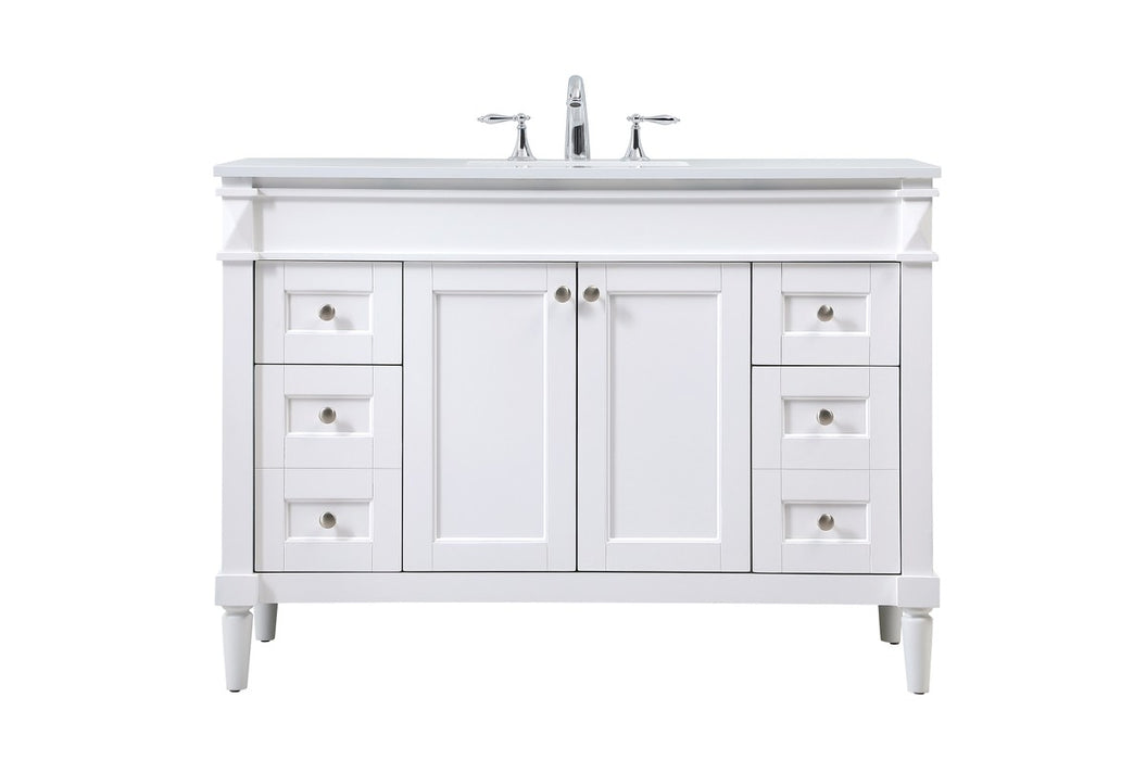 Elegant Lighting VF31848WH Single Bathroom Vanity, White