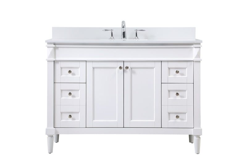 Elegant Lighting VF31848WH-BS Single Bathroom Vanity, White