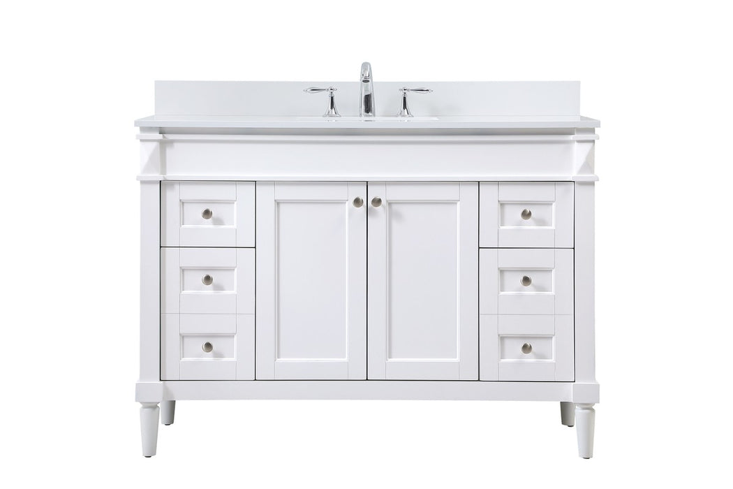 Elegant Lighting VF31848WH-BS Single Bathroom Vanity, White