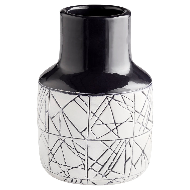Cyan 11124 Vase, Blue And White
