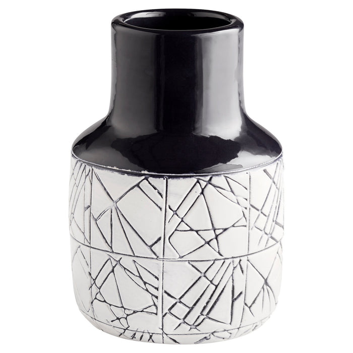 Cyan 11124 Vase, Blue And White