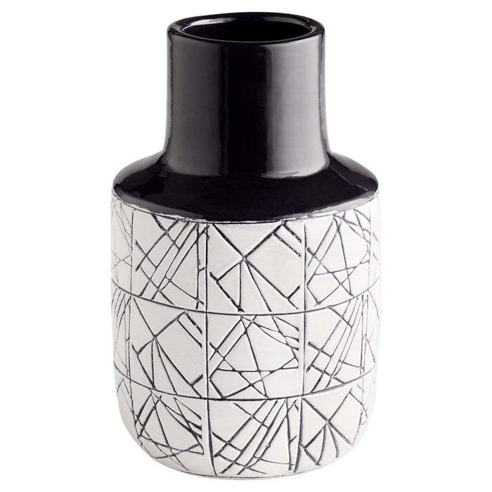 Cyan 11125 Vase, Blue And White