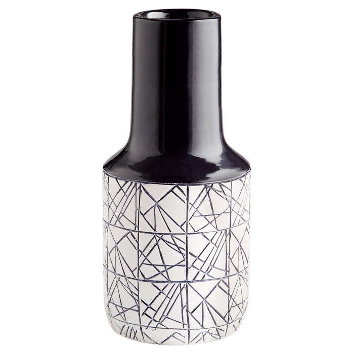 Cyan 11126 Vase, Blue And White