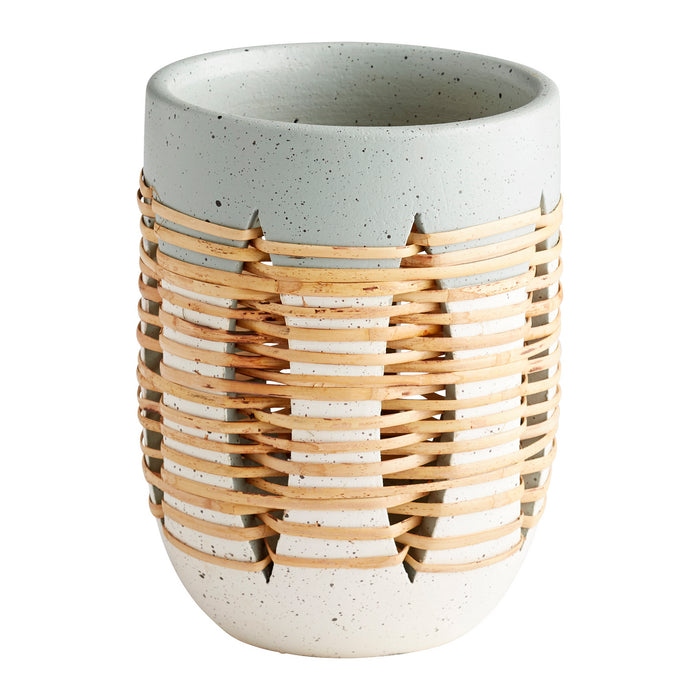 Cyan 11127 Vase, Grey And Ivory