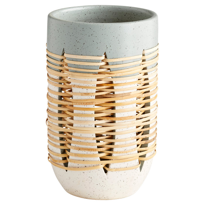 Cyan 11128 Vase, Grey And Ivory