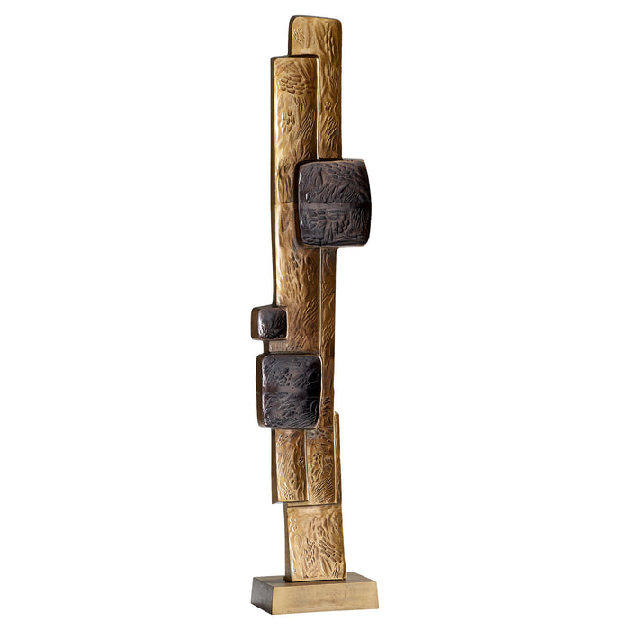 Cyan 11174 Sculpture, Gold And Black