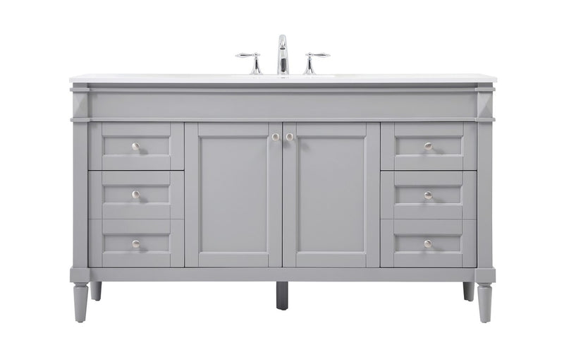 Elegant Lighting VF31860GR Single Bathroom Vanity, Grey
