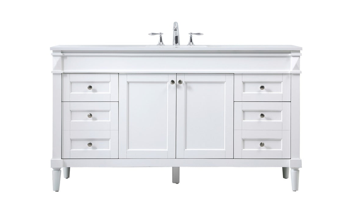 Elegant Lighting VF31860WH Single Bathroom Vanity, White