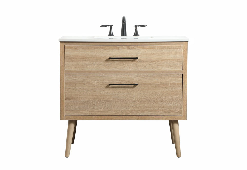Elegant Lighting VF41036MW Single Bathroom Vanity, Mango Wood