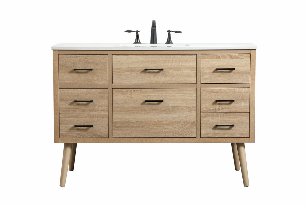 Elegant Lighting VF41048MW Single Bathroom Vanity, Mango Wood