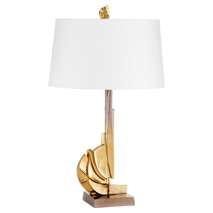 Cyan 11313 One Light Table Lamp, Antique Brass