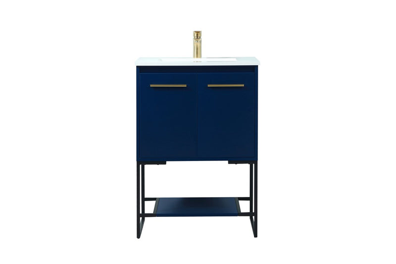 Elegant Lighting VF42524MBL Vanity Sink Set, Blue
