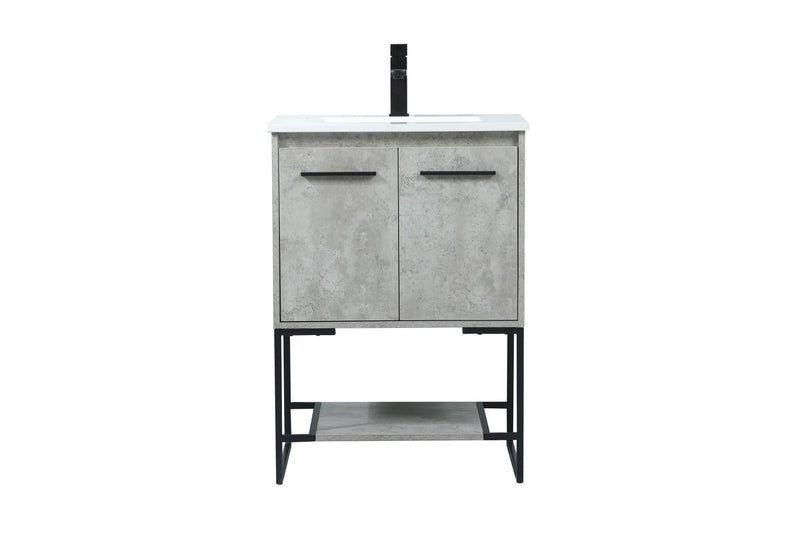 Elegant Lighting VF42524MCG Vanity Sink Set, Concrete Grey