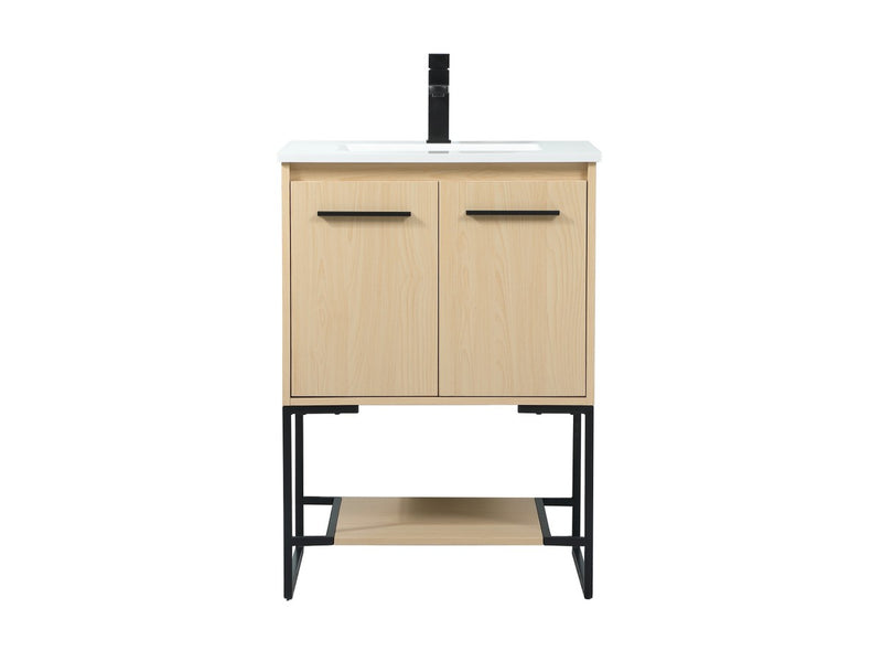 Elegant Lighting VF42524MMP Vanity Sink Set, Maple