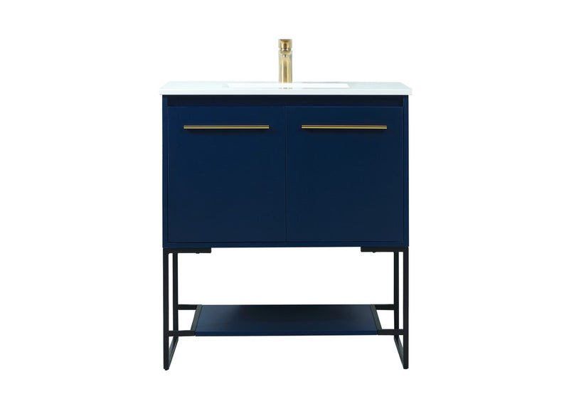 Elegant Lighting VF42530MBL Vanity Sink Set, Blue