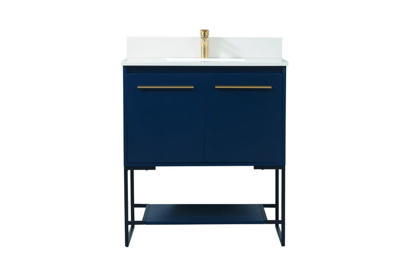 Elegant Lighting VF42530MBL-BS Vanity Sink Set, Blue