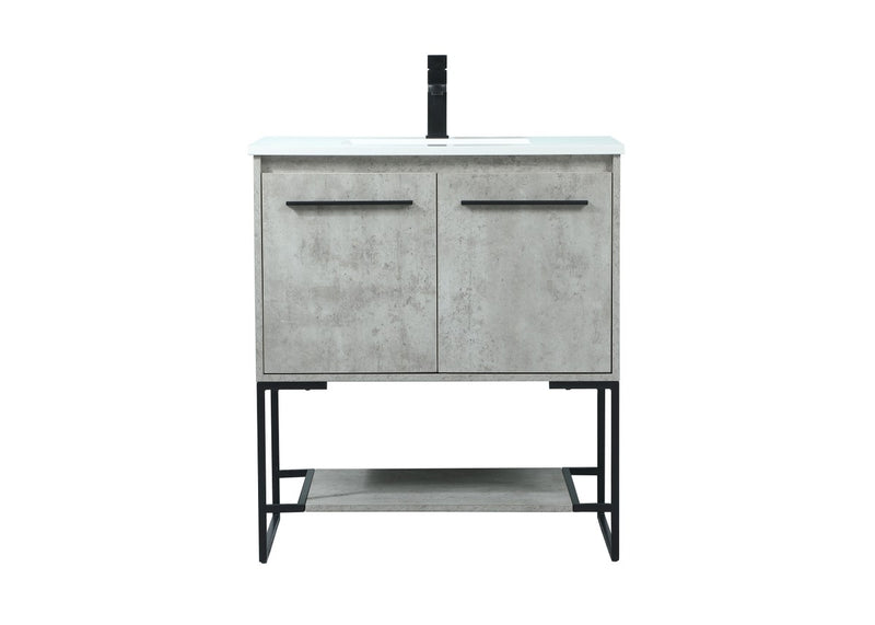 Elegant Lighting VF42530MCG Vanity Sink Set, Concrete Grey