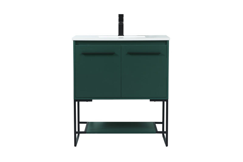 Elegant Lighting VF42530MGN Vanity Sink Set, Green