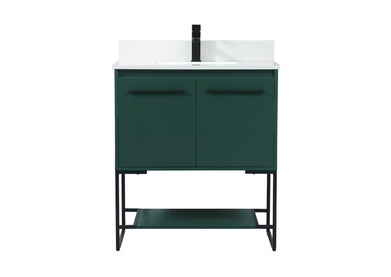 Elegant Lighting VF42530MGN-BS Vanity Sink Set, Green
