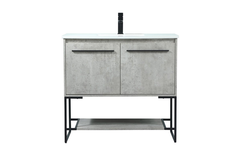 Elegant Lighting VF42536MCG Vanity Sink Set, Concrete Grey