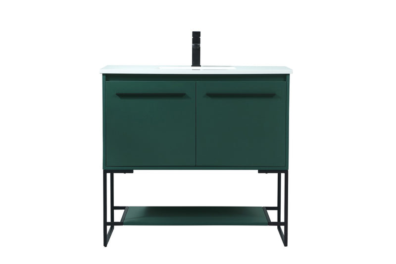 Elegant Lighting VF42536MGN Vanity Sink Set, Green