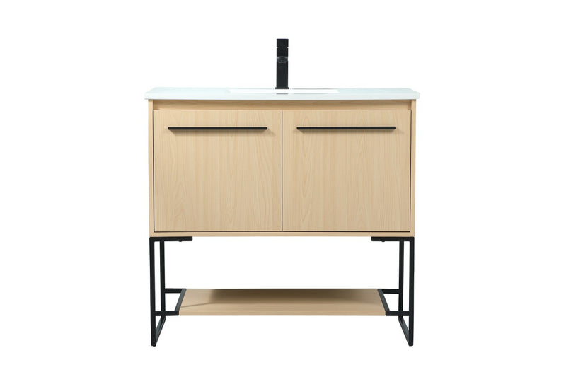 Elegant Lighting VF42536MMP Vanity Sink Set, Maple
