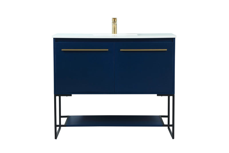 Elegant Lighting VF42540MBL Vanity Sink Set, Blue