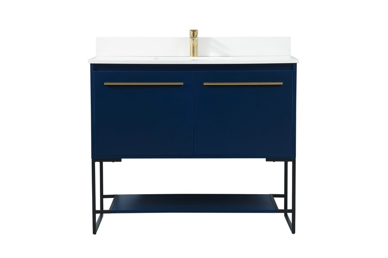 Elegant Lighting VF42540MBL-BS Vanity Sink Set, Blue