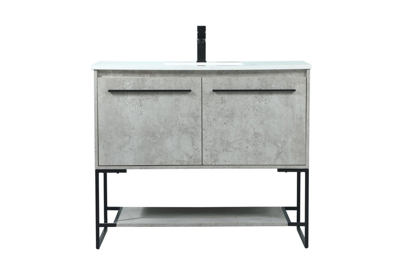 Elegant Lighting VF42540MCG Vanity Sink Set, Concrete Grey