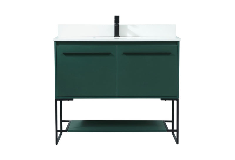 Elegant Lighting VF42540MGN-BS Vanity Sink Set, Green