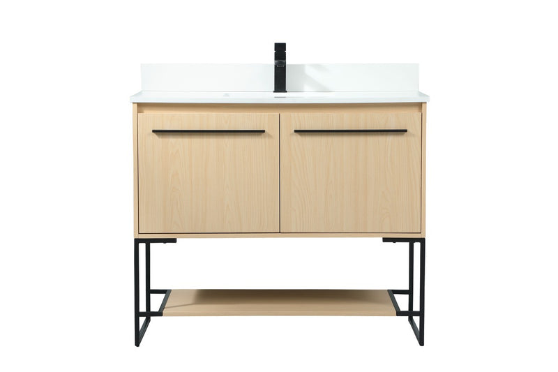 Elegant Lighting VF42540MMP-BS Vanity Sink Set, Maple