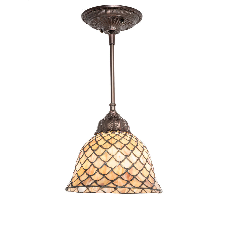 Meyda Tiffany 104302 One Light Pendant, Mahogany Bronze