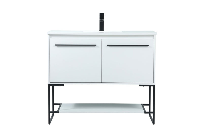 Elegant Lighting VF42540MWH Vanity Sink Set, White