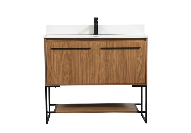 Elegant Lighting VF42540WB-BS Single Bathroom Vanity, Walnut Brown