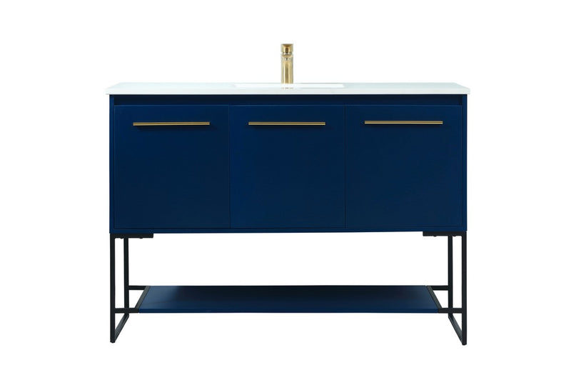 Elegant Lighting VF42548MBL Vanity Sink Set, Blue