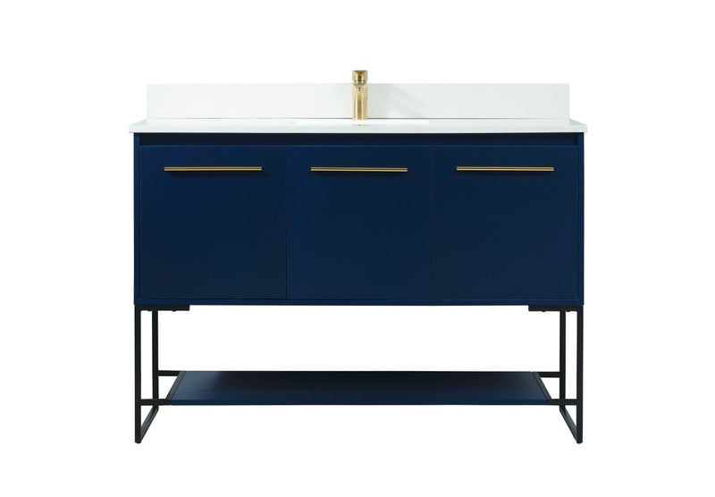 Elegant Lighting VF42548MBL-BS Vanity Sink Set, Blue