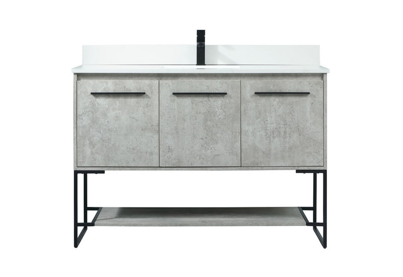 Elegant Lighting VF42548MCG-BS Vanity Sink Set, Concrete Grey