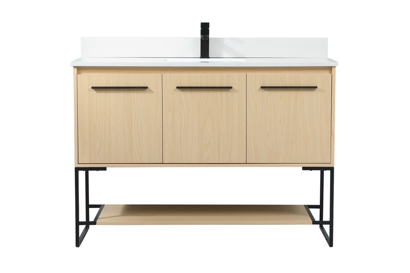 Elegant Lighting VF42548MMP-BS Vanity Sink Set, Maple