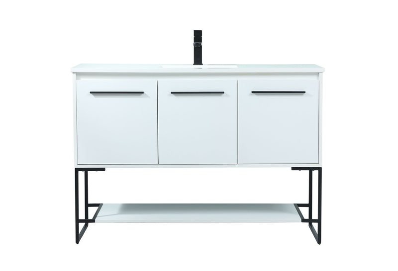 Elegant Lighting VF42548MWH Vanity Sink Set, White